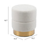Eureka Ottoman Ivory - Cozy Roots Decor