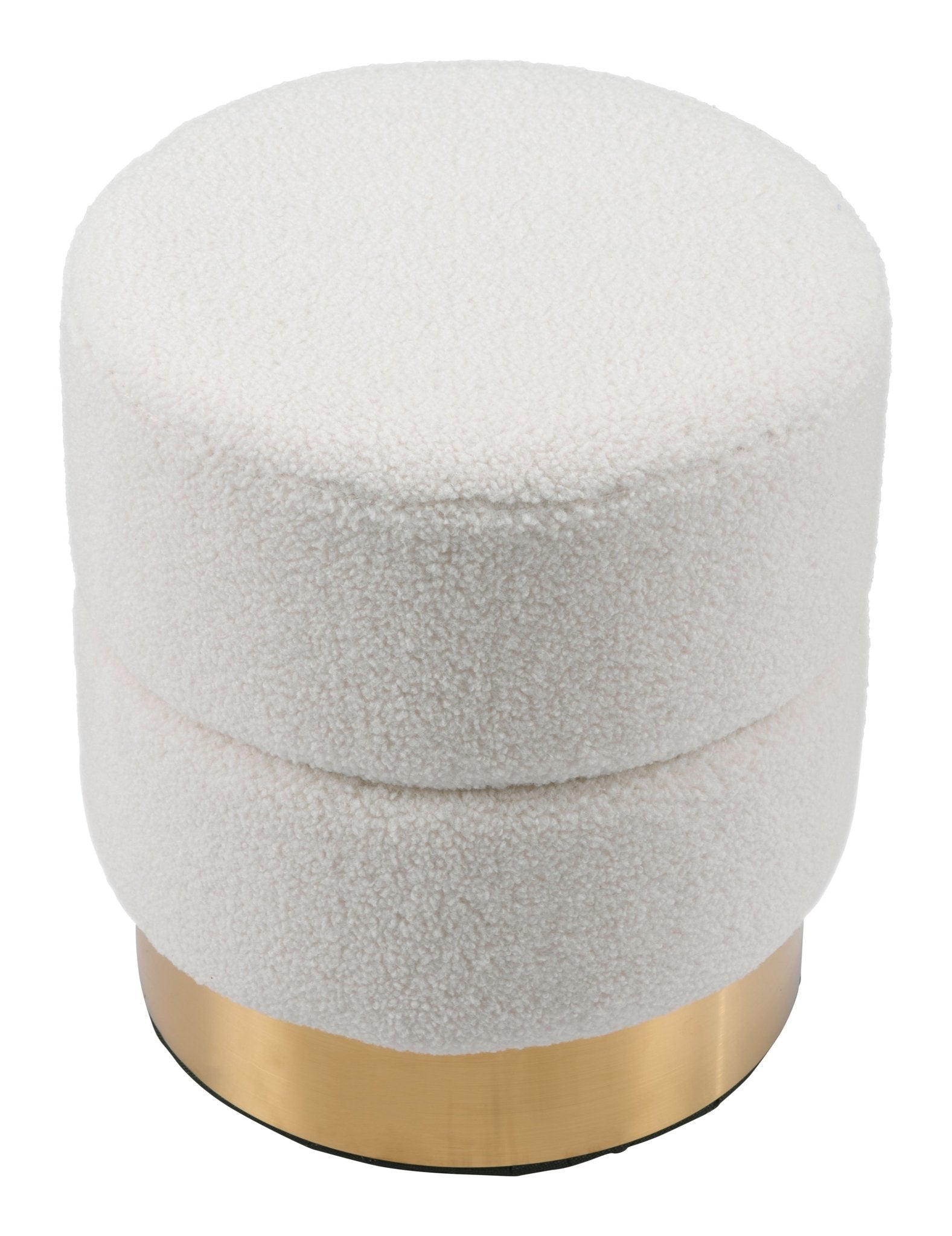 Eureka Ottoman Ivory - Cozy Roots Decor