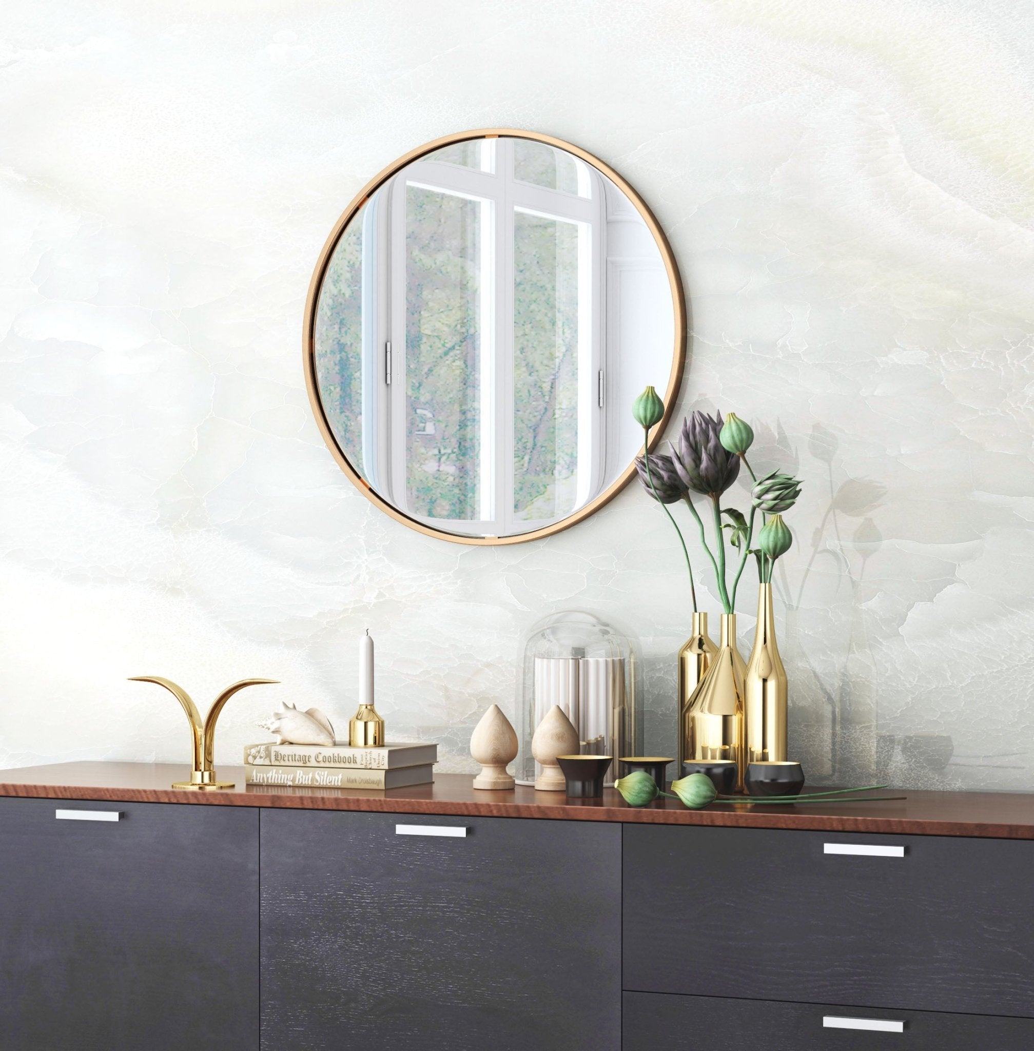 Eye Mirror Gold - Cozy Roots Decor