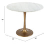 Fullerton Dining Table White & Gold - Cozy Roots Decor