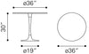Fullerton Dining Table White & Gold - Cozy Roots Decor