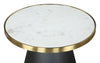 Fusion Side Table White, Gold & Black - Cozy Roots Decor