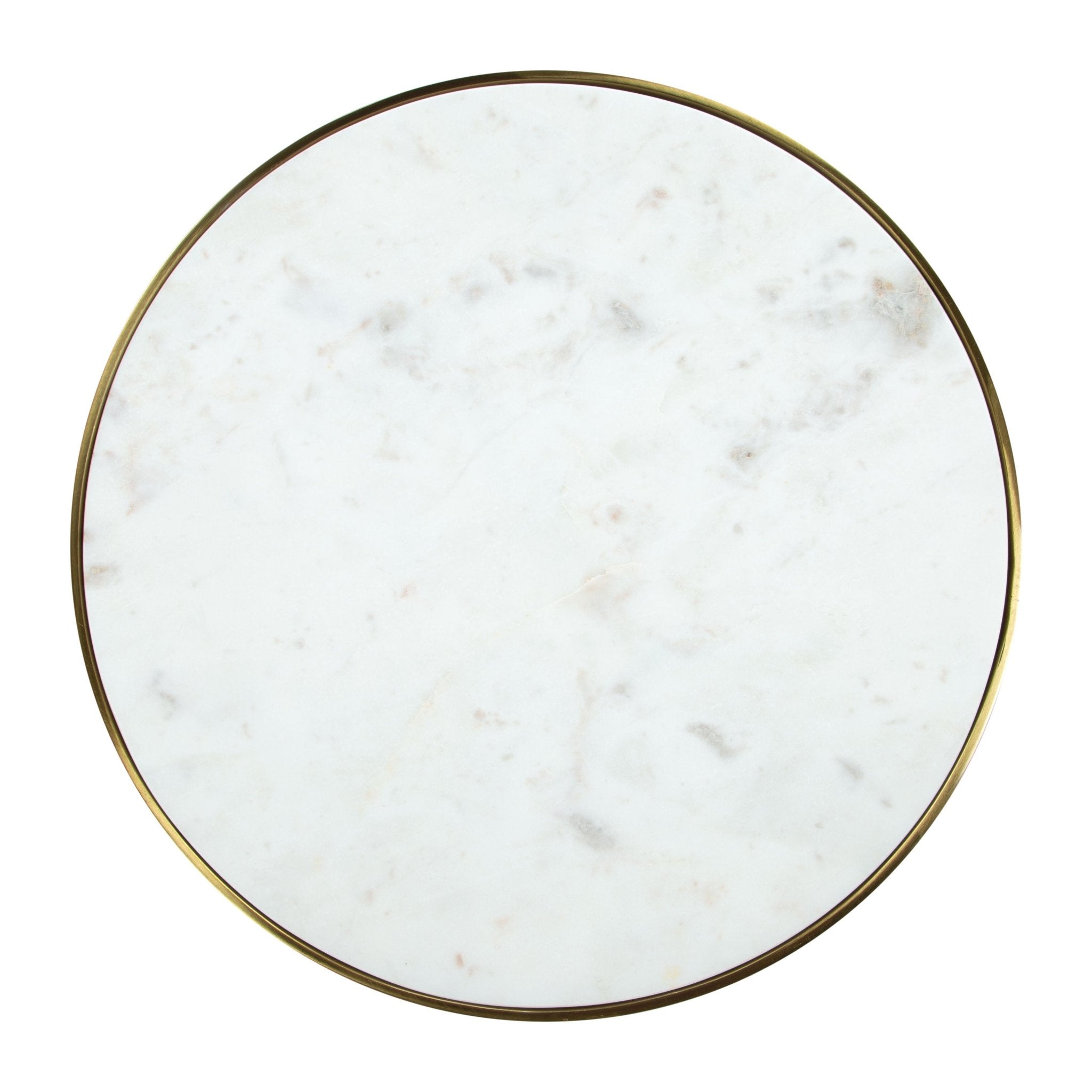 Fusion Side Table White, Gold & Black - Cozy Roots Decor