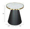 Fusion Side Table White, Gold & Black - Cozy Roots Decor