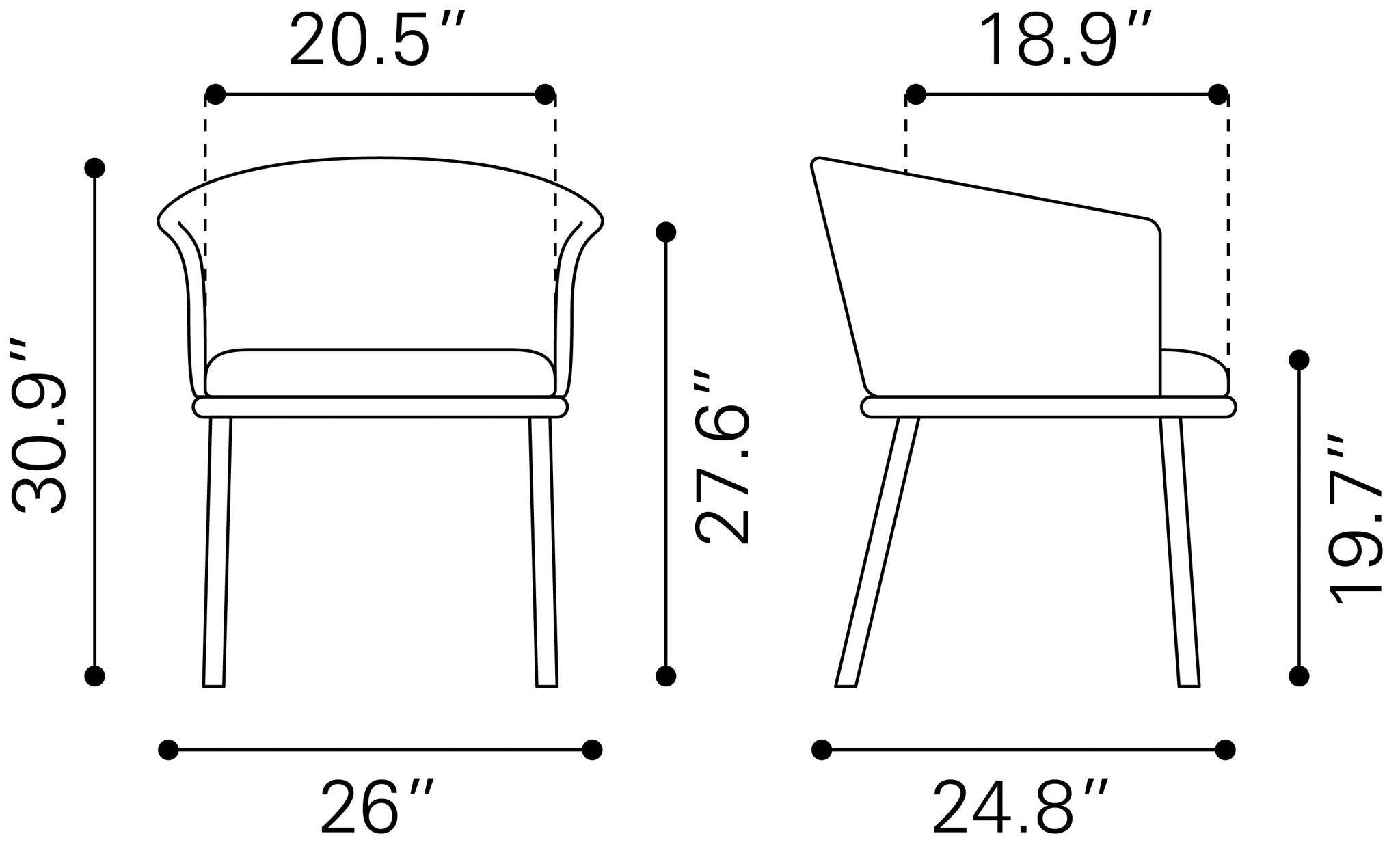 Garston Dining Chair Brown - Cozy Roots Decor