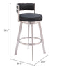 Gimsby Swivel Barstool Black - Cozy Roots Decor