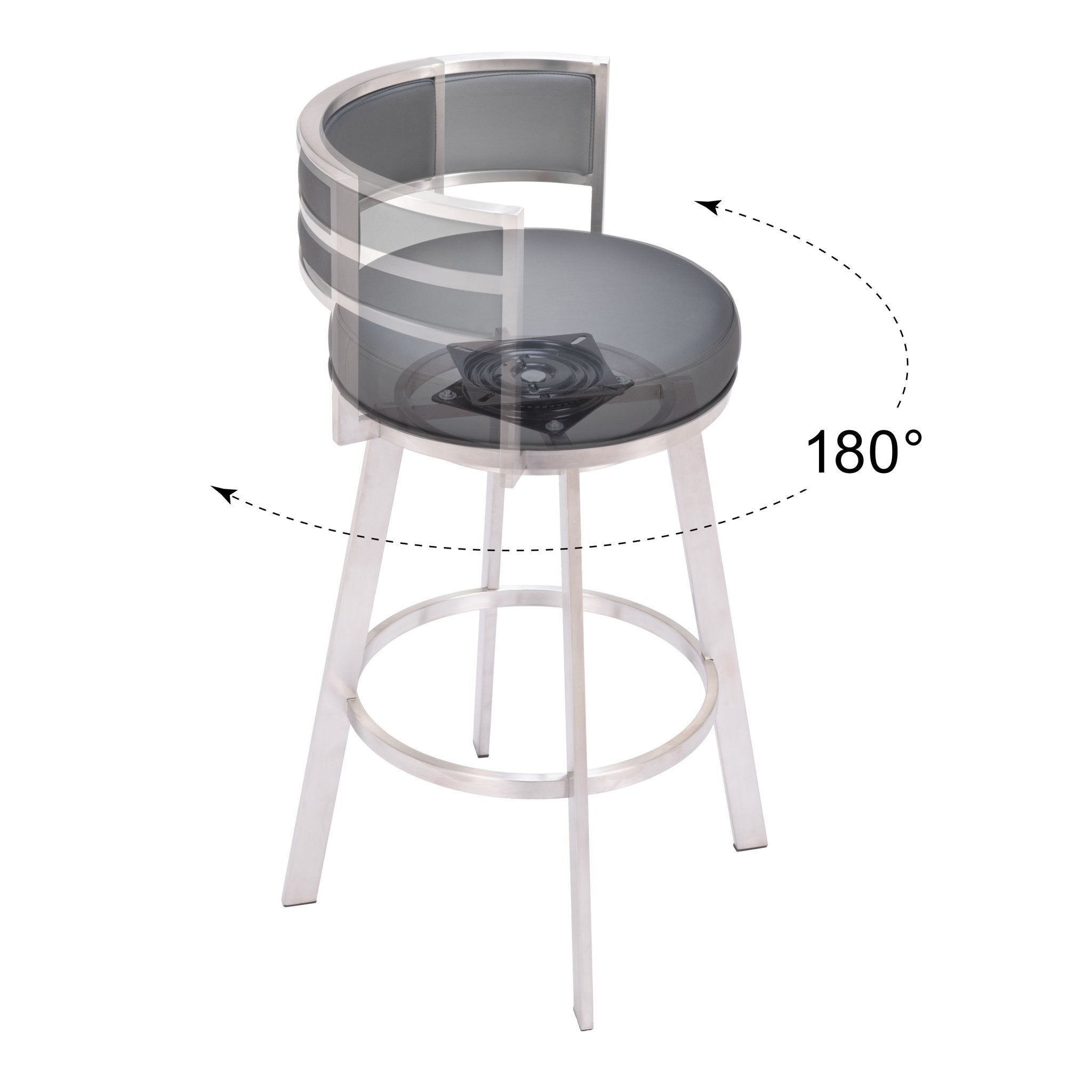 Gimsby Swivel Barstool Black - Cozy Roots Decor