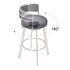 Gimsby Swivel Barstool Black - Cozy Roots Decor
