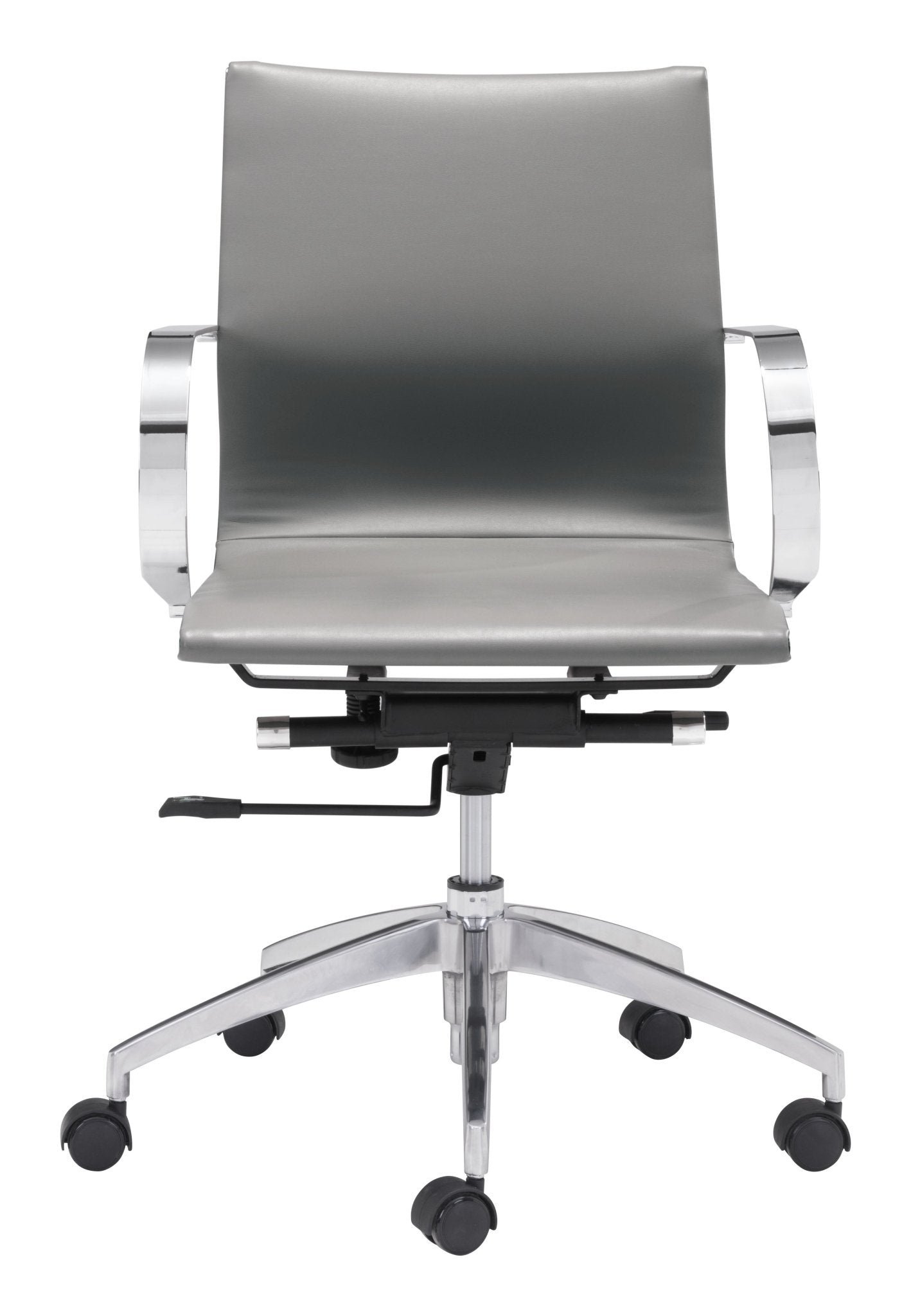 Glider Low Back Office Chair Gray - Cozy Roots Decor