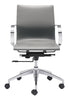 Glider Low Back Office Chair Gray - Cozy Roots Decor