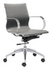 Glider Low Back Office Chair Gray - Cozy Roots Decor