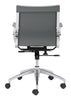 Glider Low Back Office Chair Gray - Cozy Roots Decor