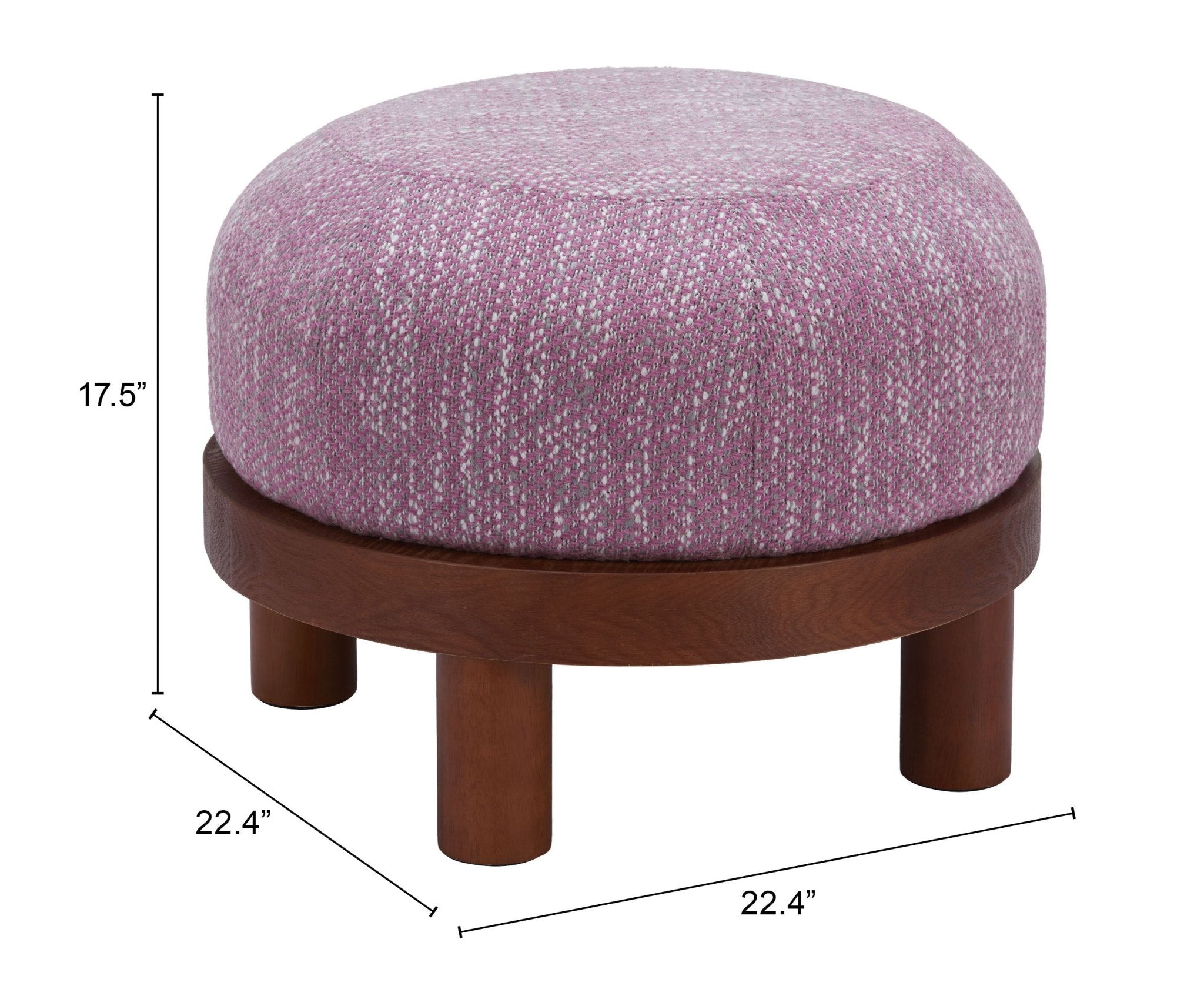 Gome Ottoman Wisteria Purple - Cozy Roots Decor