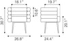Grena Dining Chair Misty Gray - Cozy Roots Decor