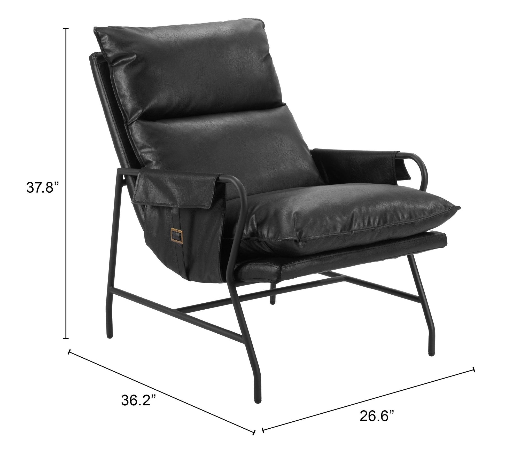 Halaus Accent Chair Black - Cozy Roots Decor