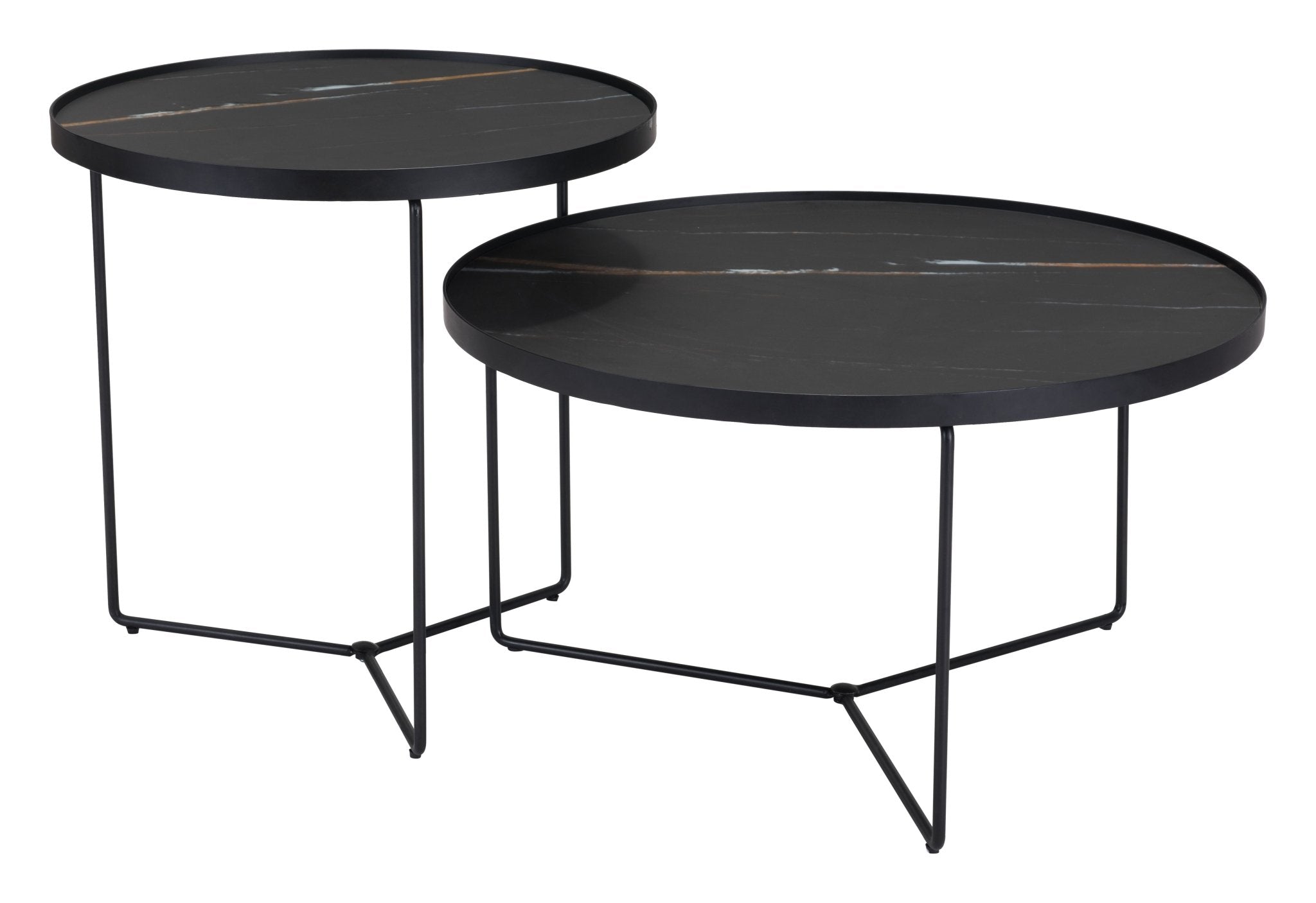Harrison Coffee Table Set (2 - Piece) Black - Cozy Roots Decor