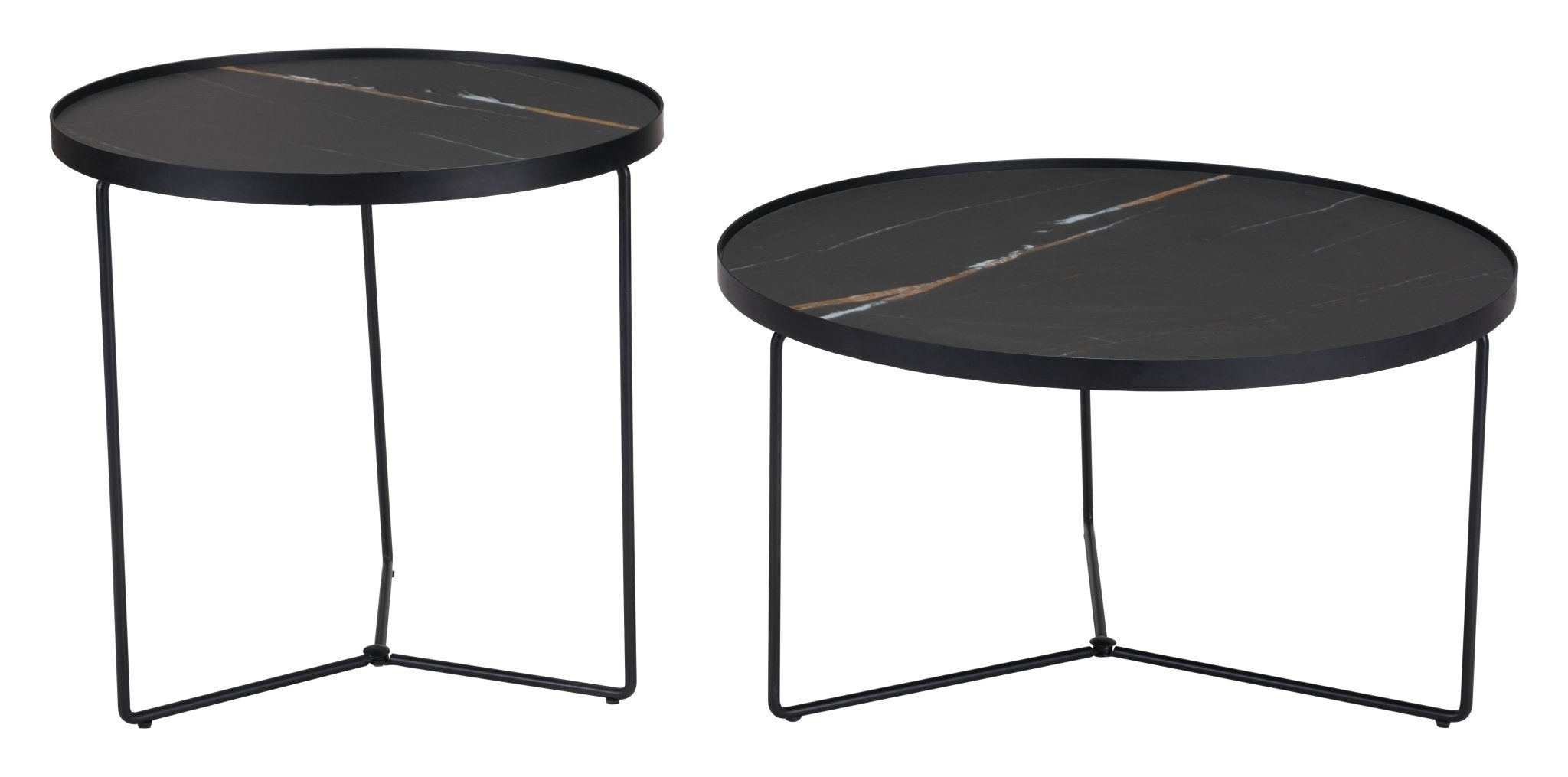 Harrison Coffee Table Set (2 - Piece) Black - Cozy Roots Decor