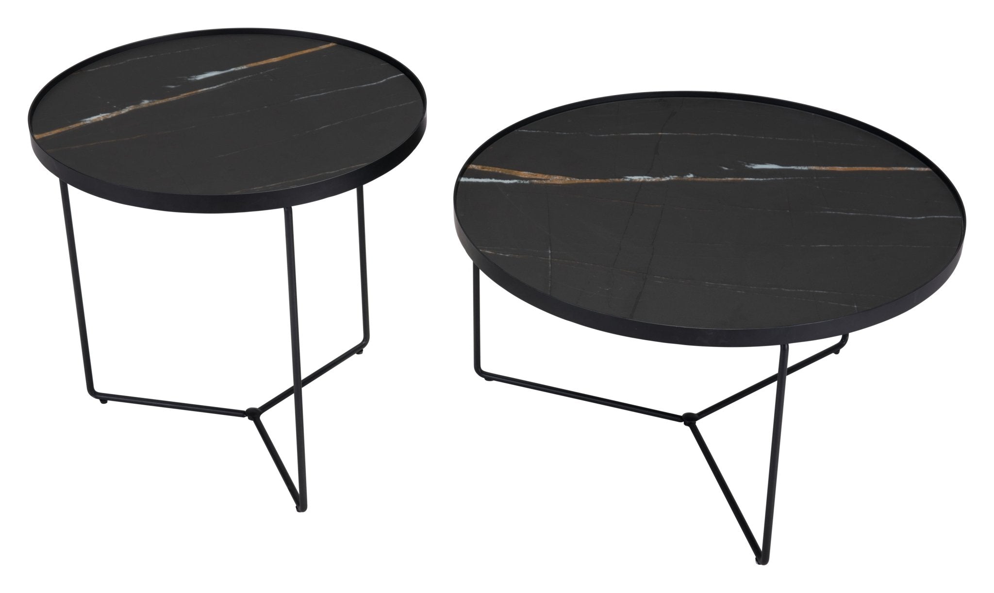 Harrison Coffee Table Set (2 - Piece) Black - Cozy Roots Decor