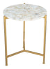Haru Side Table White & Gold - Cozy Roots Decor