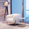 Haru Side Table White & Gold - Cozy Roots Decor