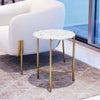 Haru Side Table White & Gold - Cozy Roots Decor