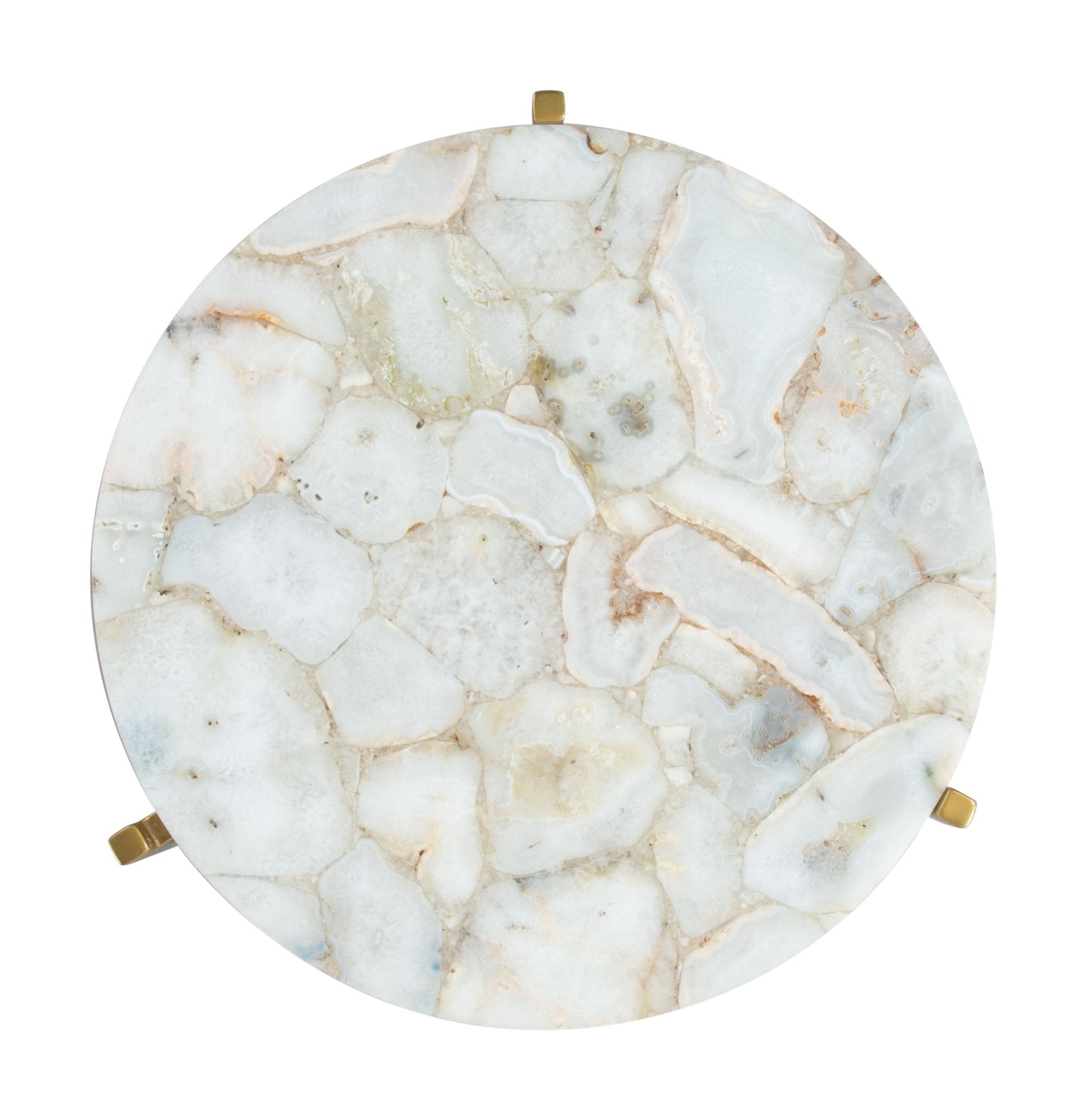 Haru Side Table White & Gold - Cozy Roots Decor
