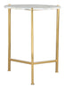 Haru Side Table White & Gold - Cozy Roots Decor