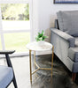 Haru Side Table White & Gold - Cozy Roots Decor