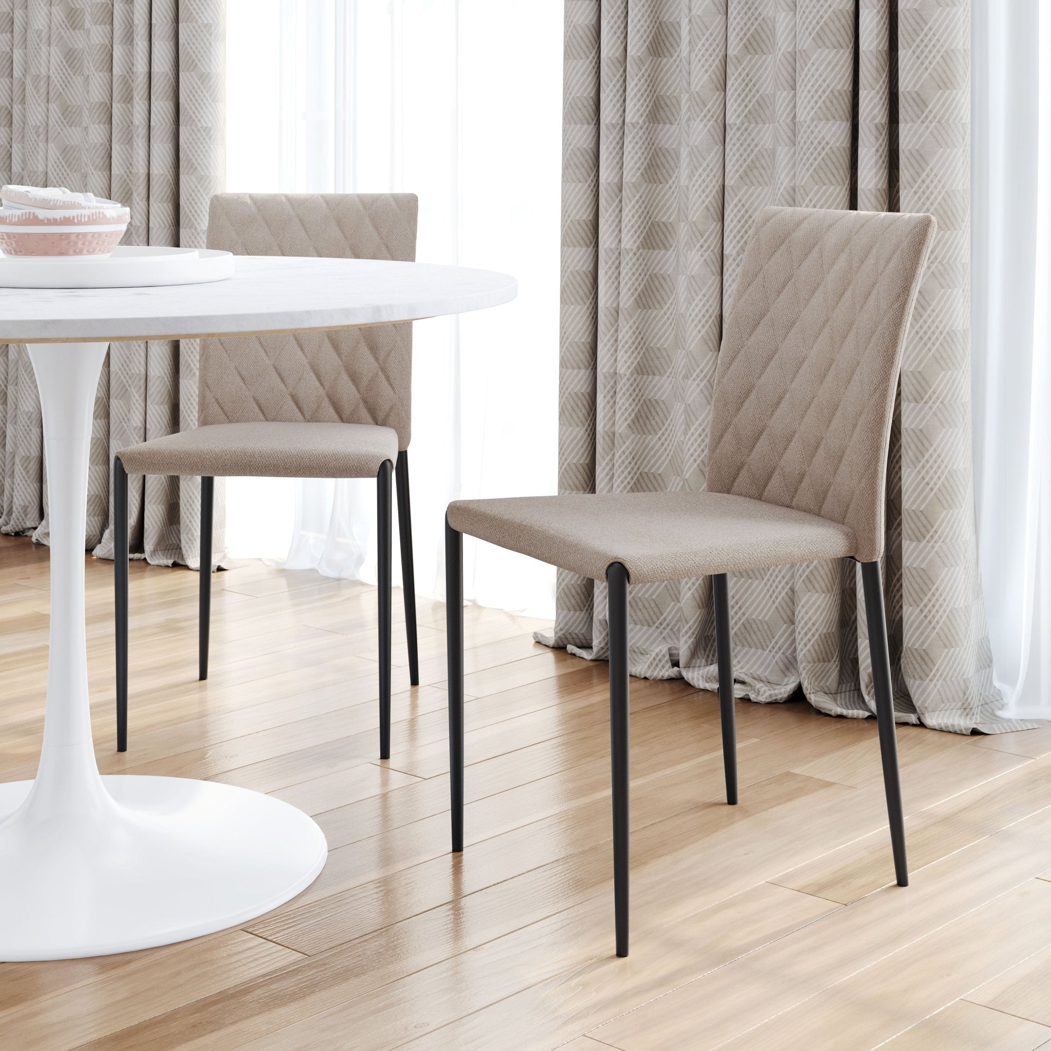 Harve Dining Chair (Set of 2) Beige - Cozy Roots Decor