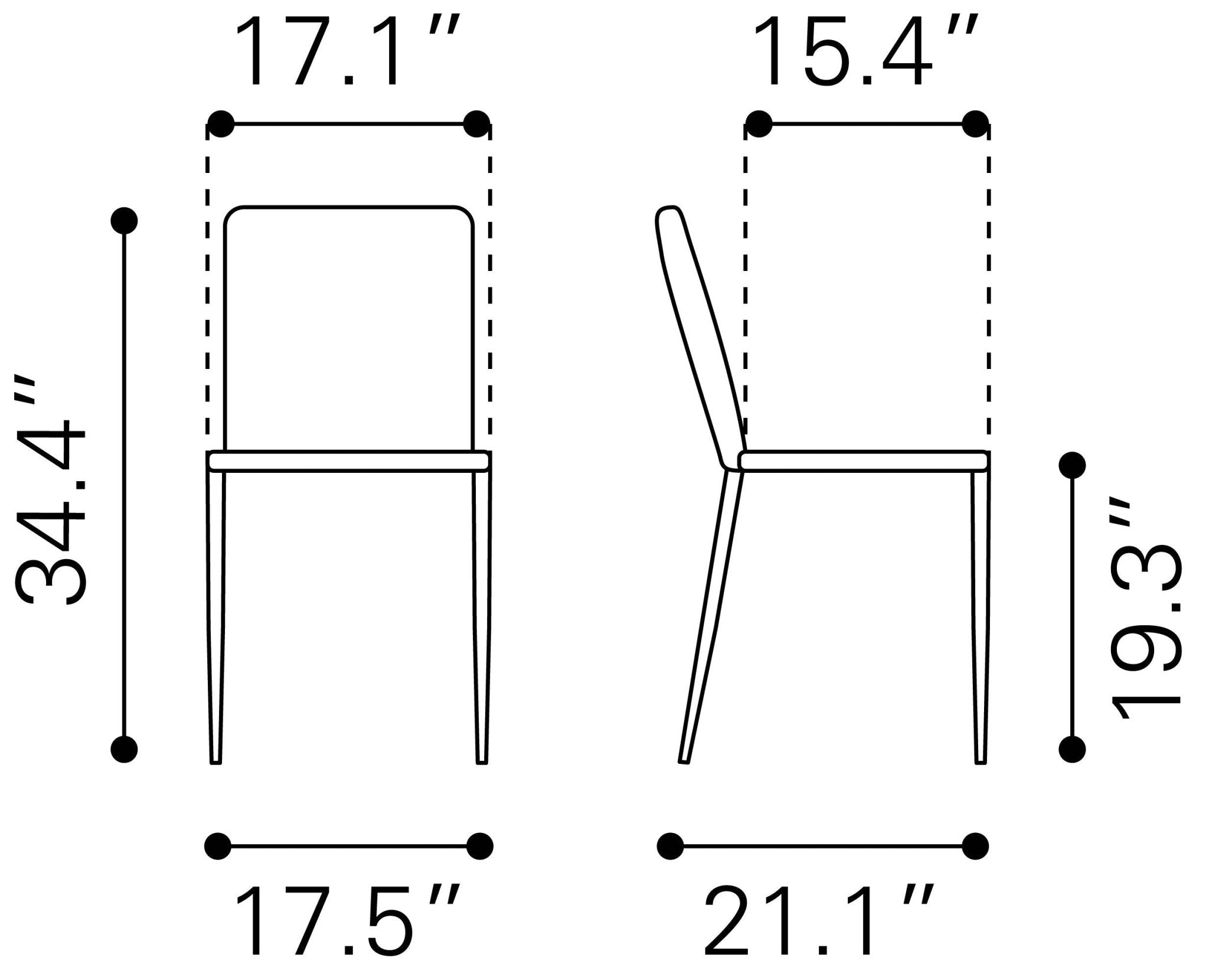 Harve Dining Chair (Set of 2) Gray - Cozy Roots Decor