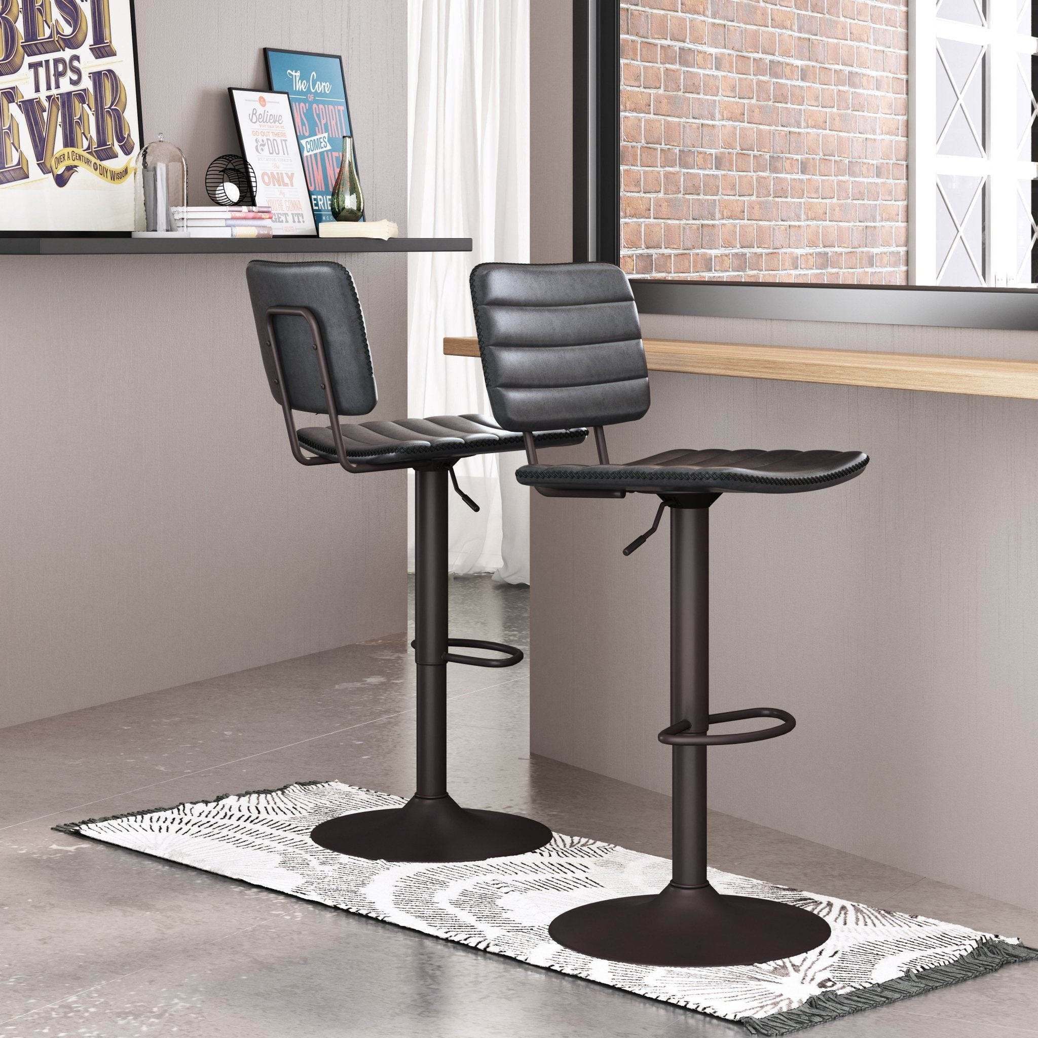 Holden Barstool Vintage Black & Dark Bronze - Cozy Roots Decor