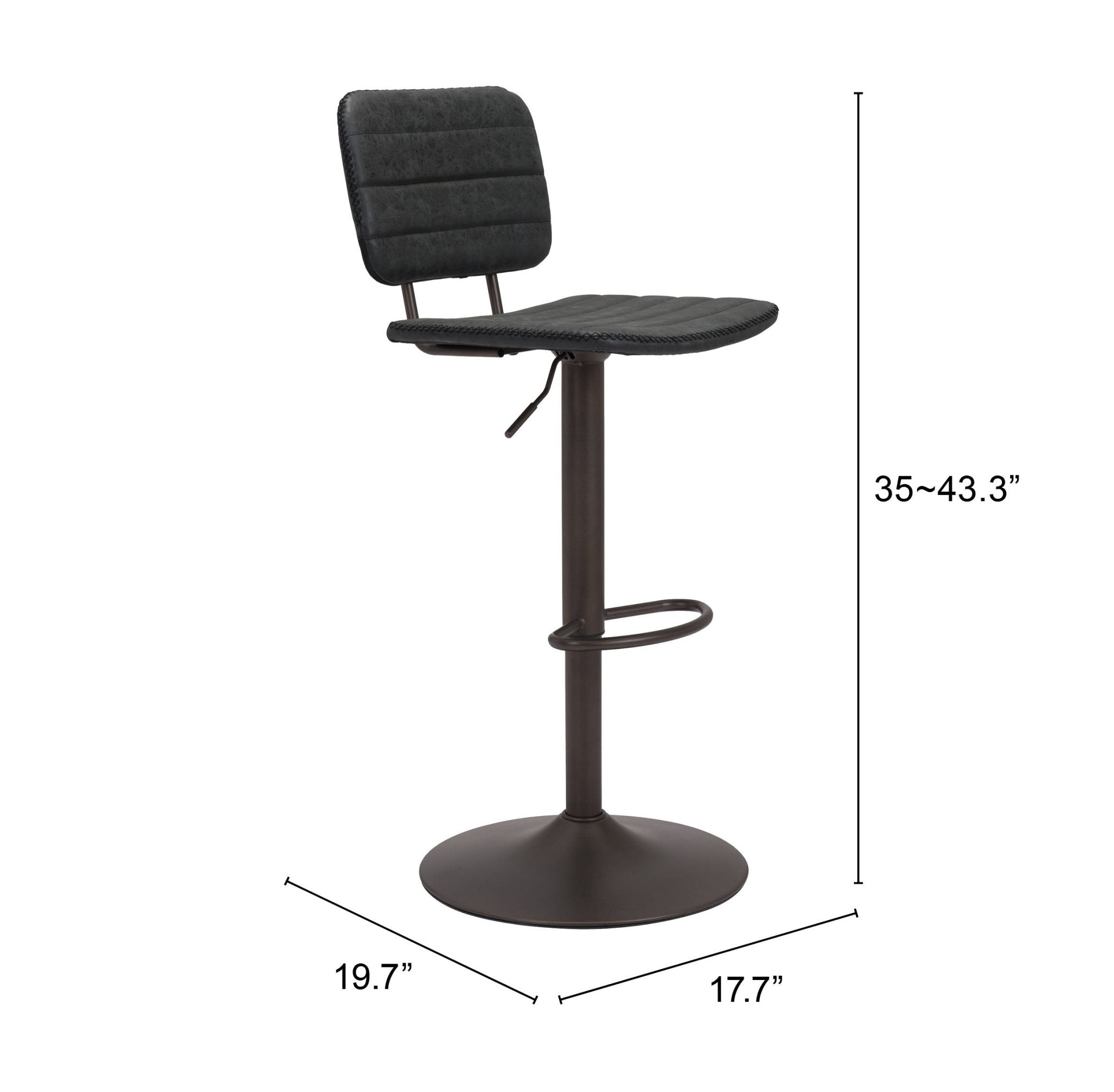 Holden Barstool Vintage Black & Dark Bronze - Cozy Roots Decor