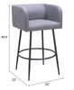 Horbat Barstool (Set of 2) Gray - Cozy Roots Decor