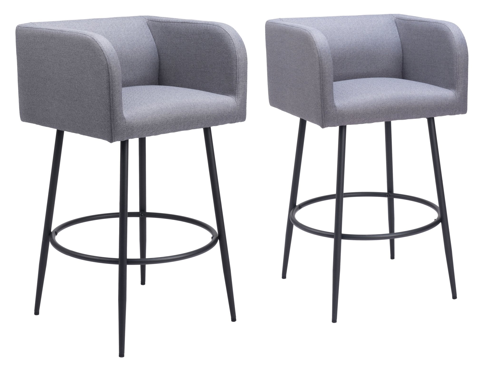 Horbat Barstool (Set of 2) Gray - Cozy Roots Decor