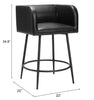 Horbat Counter Stool (Set of 2) Black - Cozy Roots Decor