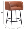 Horbat Counter Stool (Set of 2) Brown - Cozy Roots Decor