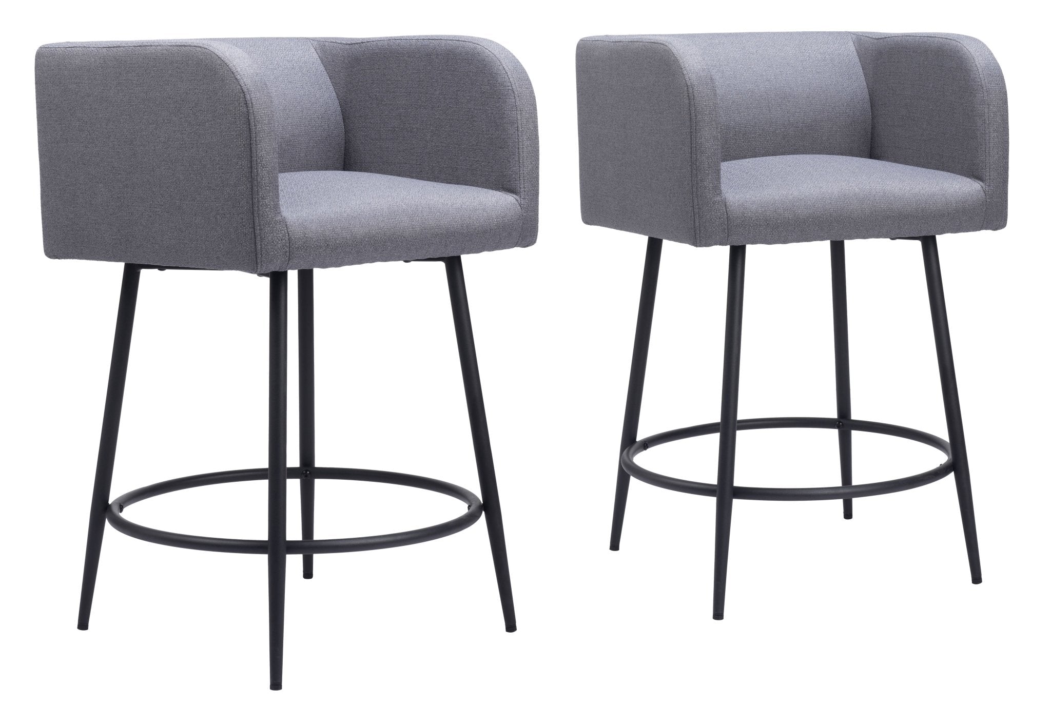 Horbat Counter Stool (Set of 2) Gray - Cozy Roots Decor