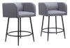 Horbat Counter Stool (Set of 2) Gray - Cozy Roots Decor