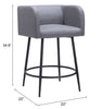 Horbat Counter Stool (Set of 2) Gray - Cozy Roots Decor