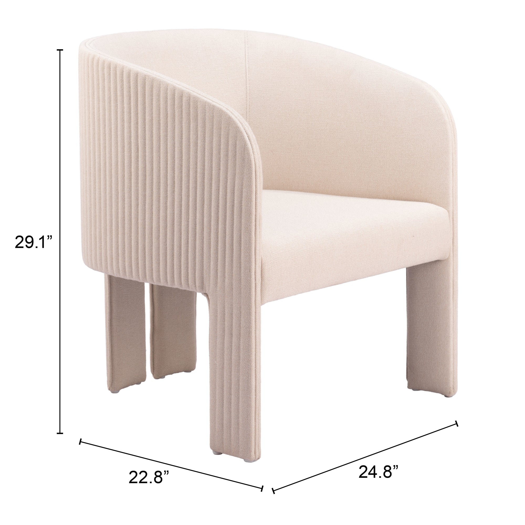 Hull Accent Chair Beige - Cozy Roots Decor