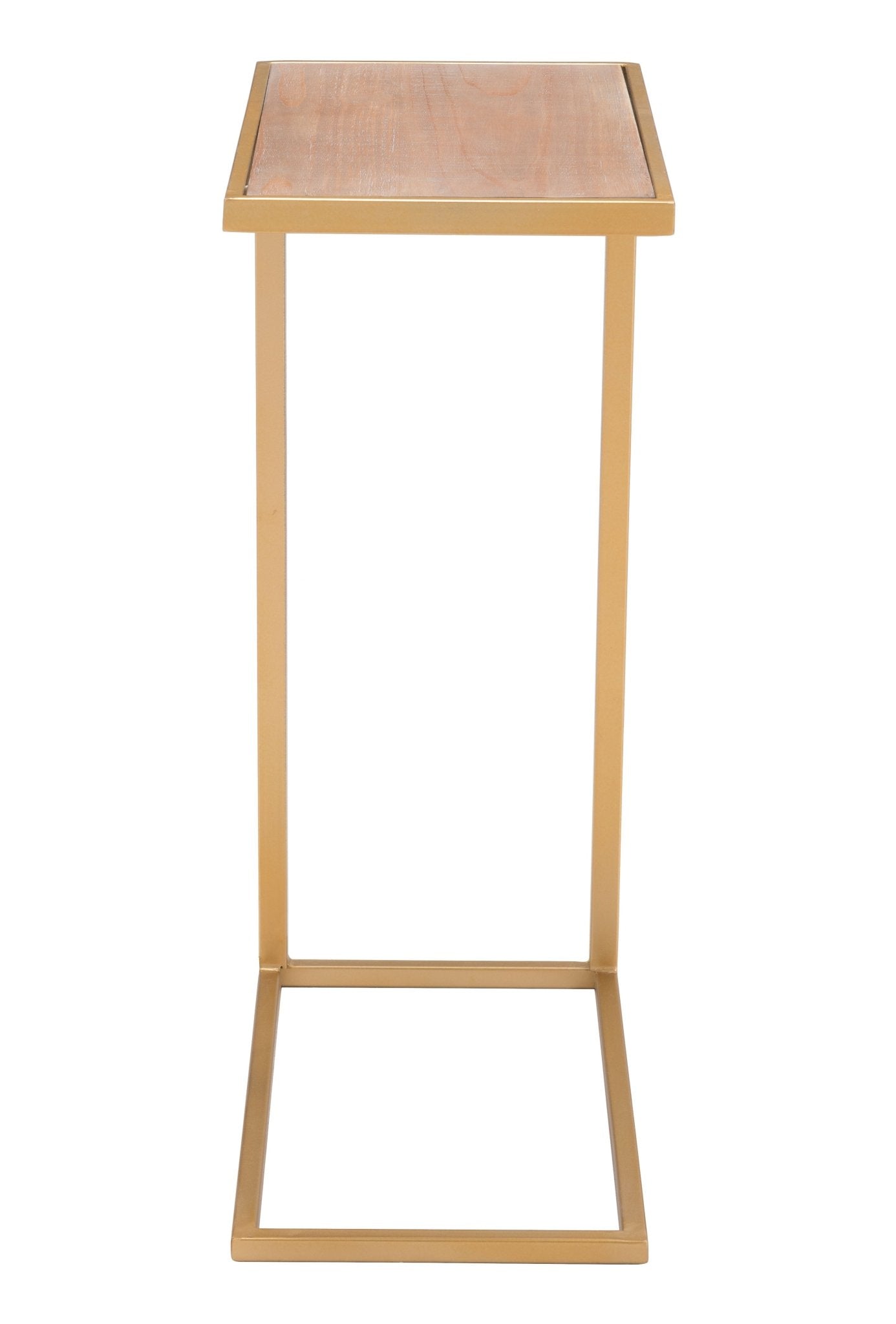 Ike Side Table Brown & Gold - Cozy Roots Decor
