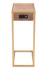 Ike Side Table Brown & Gold - Cozy Roots Decor