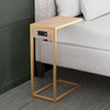 Ike Side Table Brown & Gold - Cozy Roots Decor