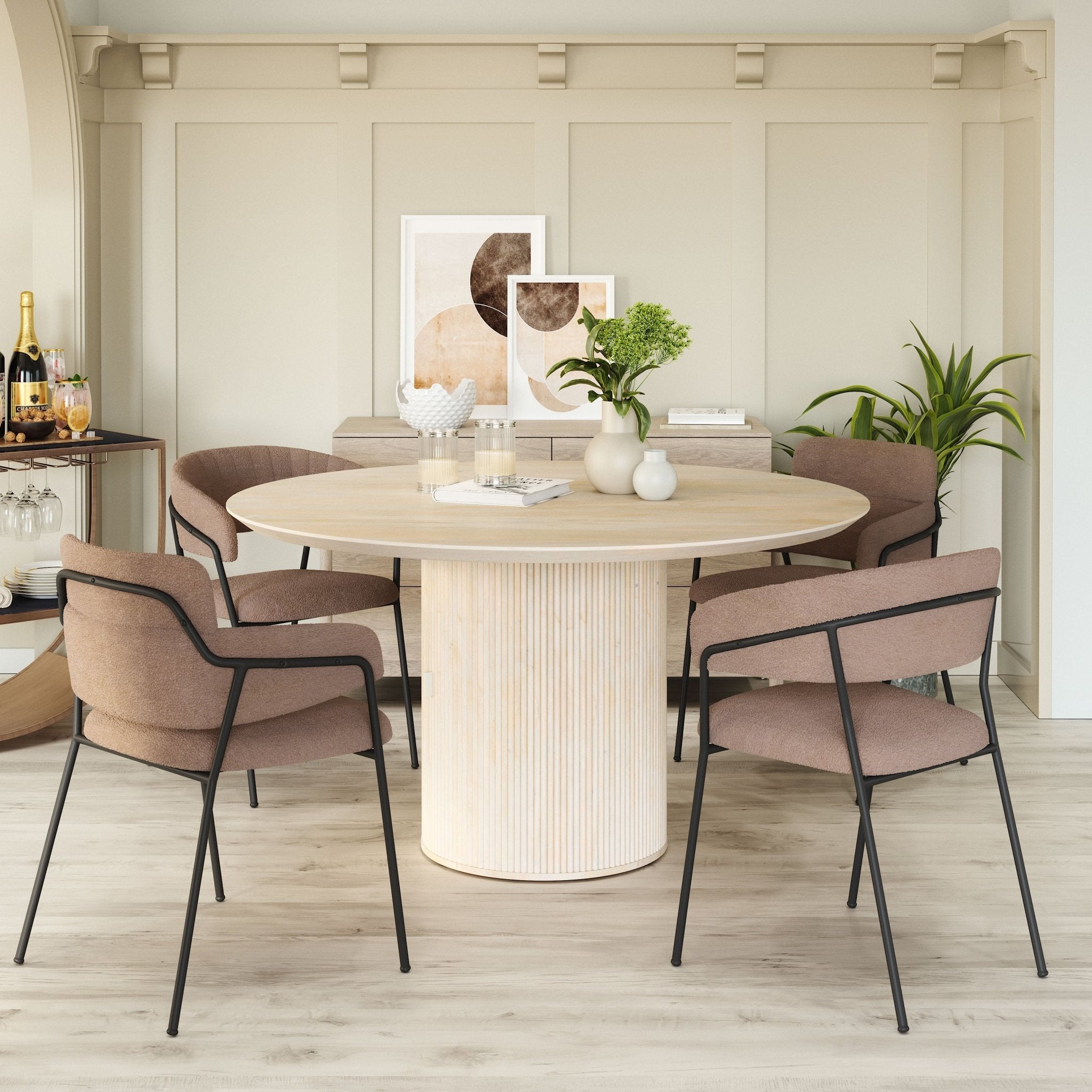 Izola Dining Table Natural - Cozy Roots Decor
