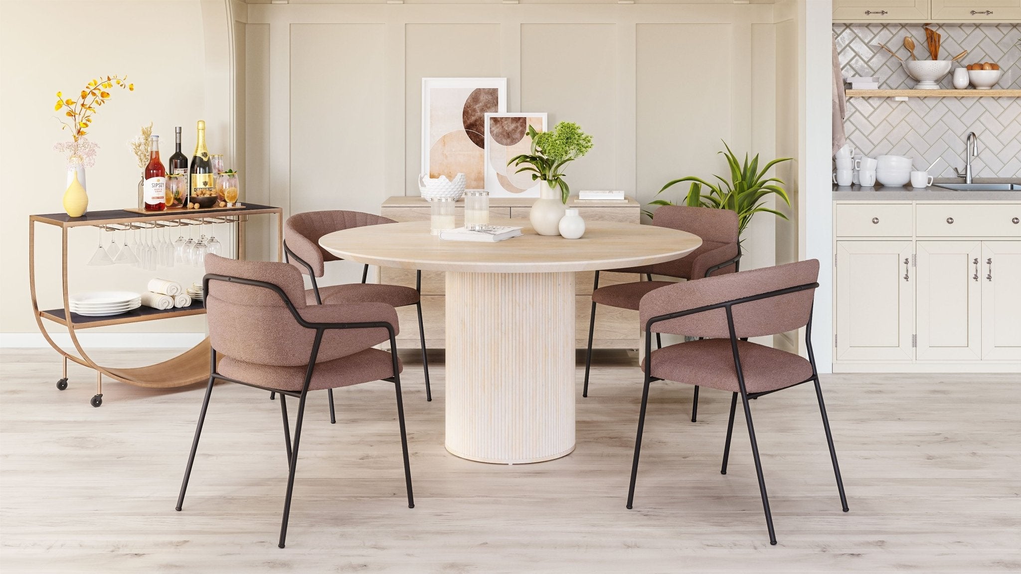 Izola Dining Table Natural - Cozy Roots Decor