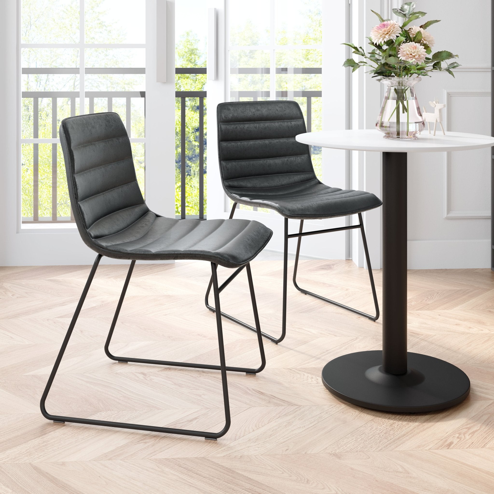 Jack Dining Chair (Set of 2) Vintage Black - Cozy Roots Decor