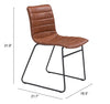 Jack Dining Chair (Set of 2) Vintage Brown - Cozy Roots Decor