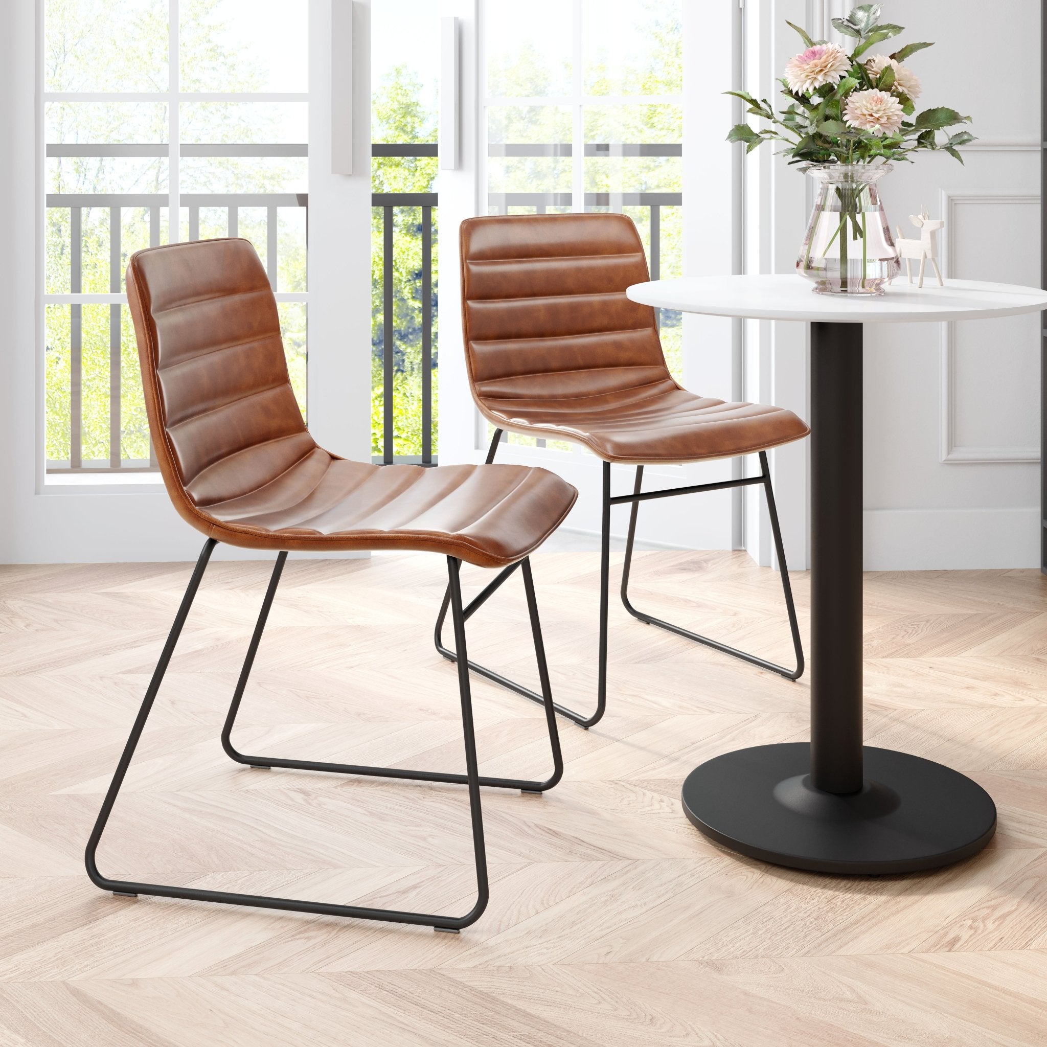 Jack Dining Chair (Set of 2) Vintage Brown - Cozy Roots Decor