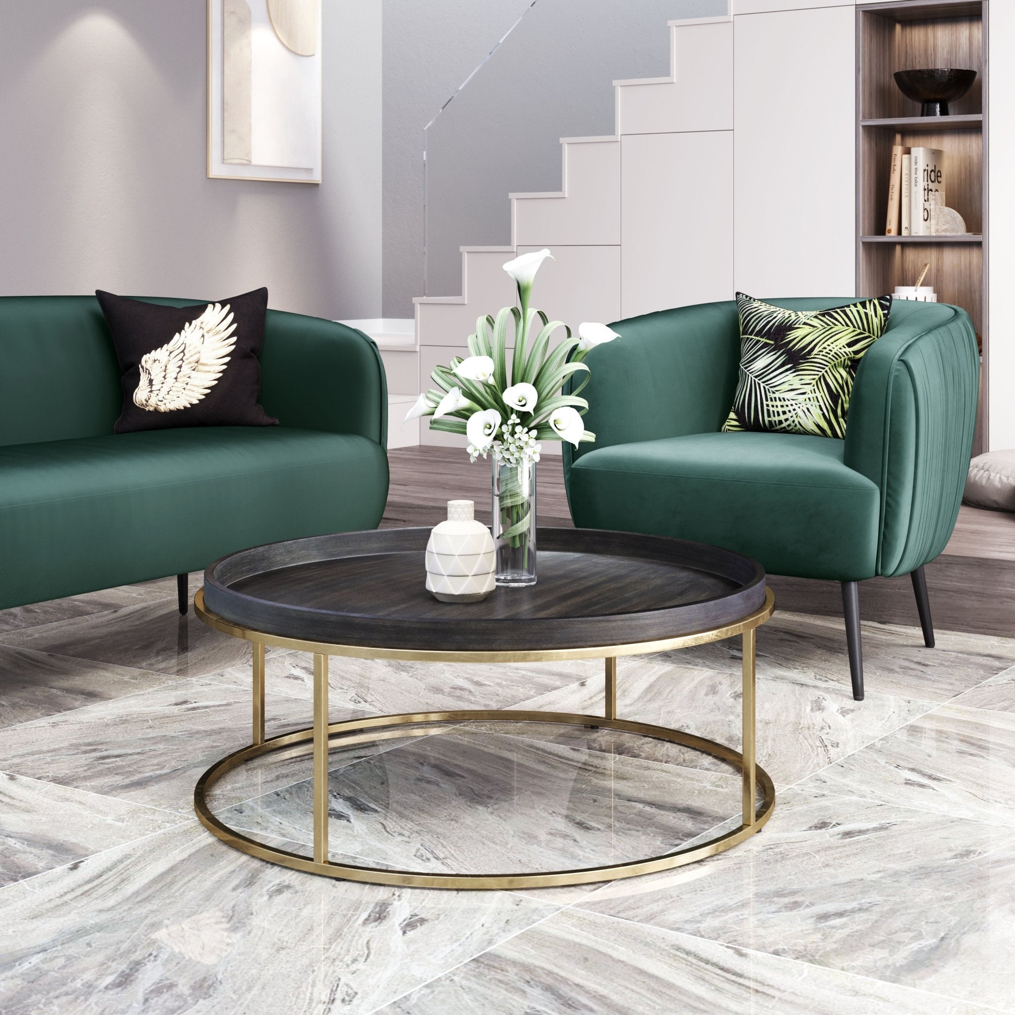 Jahre Coffee Table Black & Brass - Cozy Roots Decor