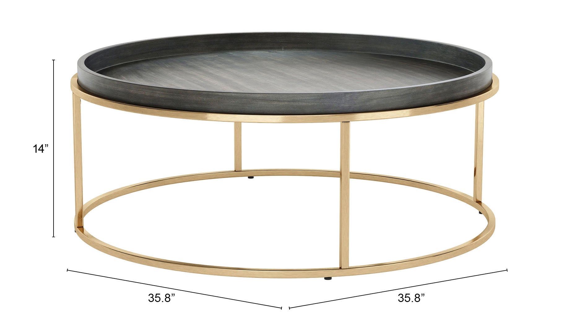 Jahre Coffee Table Black & Brass - Cozy Roots Decor